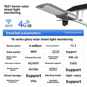 Farola LED solar HD con cobertura de 360 grados, resistente al agua, ABS, cuerpo de lámpara de jardín y carretera IP65, venta al por mayor - Product Image 3