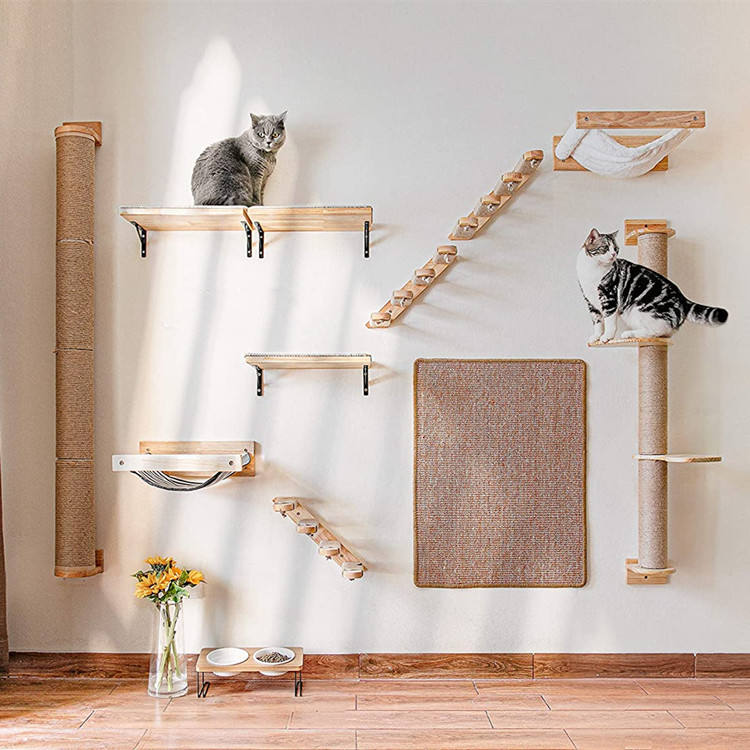 Muebles Gimnasios Colgantes Para Gatos Combo Cubo Y Estantes
