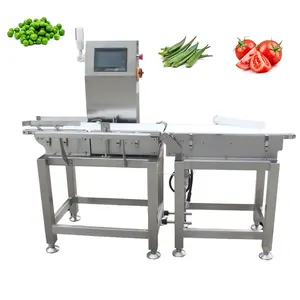 Lebensmittelindustrie Förderband automatische Gewichtsprüfung Maschine Gemüse grüne Bohne Erbsen Okra Tomate