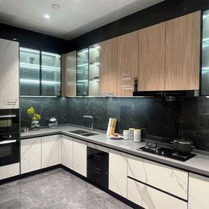 SANTOPOVA <b>Flat</b> <b>Pack</b> Italian High Gloss <b>Kitchen</b> <b>Island</b> Cabinets Luxury Complete Furniture Modern Design <b>Kitchen</b> Cabinets - Product Image 4