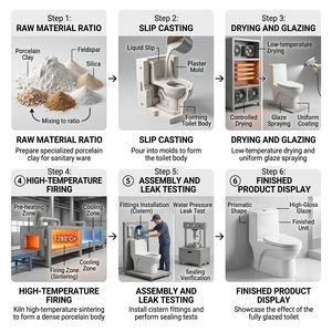 Offre Spéciale : WC en céramique à poser au sol, double chasse, design sans bride, deux pièces, avec siphon en P ou en S, cuvette et siège <span class=keywords><strong>de</strong></span> toilette - Product Image 2