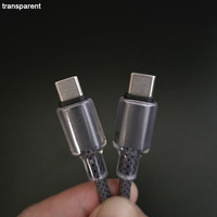 Cables USB Tipo C a L de Alta Calidad, Aspecto Elegante, Cristales de Hielo Transparentes, Resistentes al Desgaste, Tejidos
