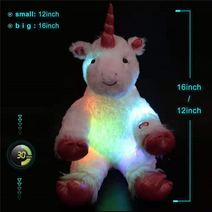 Unicornio luminoso LED de arcoíris suave de peluche, muñeco para dormir, suave y suave - Product Image 3