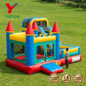 Combo de Tobogán Inflable de Grado Comercial - Casa de Brinco de PVC Plato de 0.55mm Resistente con Personalización Temática para Alquiler - Product Image 3