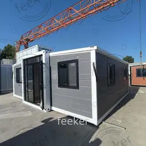 Hermosas casas rusas prefabricadas de bajo costo: Casa de 2 dormitorios con baño, fácil de montar