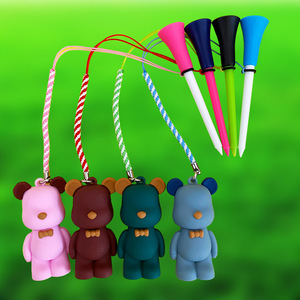 Pendentif Cool Bear Passen 83MM, boule en plastique, TEE, croix, accessoires de golf transfrontaliers, tees pour balles de golf, anti-perte, emballés individuellement - Product Image 3