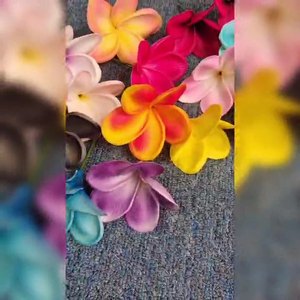 Flores Artificiales de Espuma DREA Hawaii Plumeria Hibiscus Hechas a Mano para DIY, con Sensación Natural, de PU, para Boda, Playa, Fiesta - Product Image 2