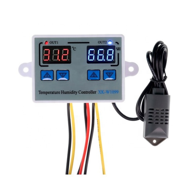 XK-W1099 Digital Temperature Humidity Controller Egg Incubator Thermostat Regulator Heating Cooling Control W1099