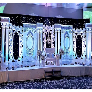 Evento DE BODA especial Etapa de recepción de Bollywood Boda del sur de Asia Escenario elegante Maravilloso Escenario blanco de boda asiática - Product Image 1