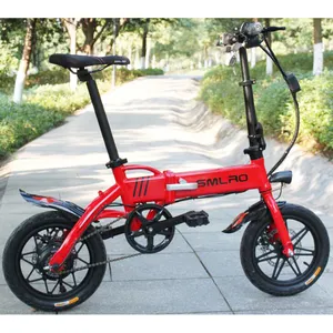 SMLRO Folding electric bicycle 14 inch 36V 250W 8Ah Square tube Mini Electric City Bike dropshiping factory price