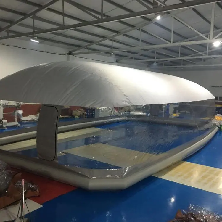 Nieuw Ontworpen Elektrische Bubble Opblaasbare Zwembad Cover Voor Water Sport