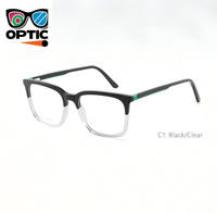 Kacamata Optik Unisex TR Plate Bingkai Persegi Dua Warna Model Terbaru untuk Kegunaan Sehari-hari