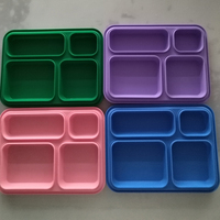 Boîte à bento LingHui en acier inoxydable 304, 2 compartiments étanches, conteneur de stockage alimentaire à un seul niveau pour enfants et adultes - Sans BPA, compatible lave-vaisselle