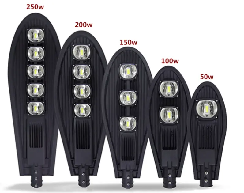 Lampe haute perche IP65 éclairage routier extérieur en aluminium étanche 50W 100W 150W 200W 250W COB LED réverbère