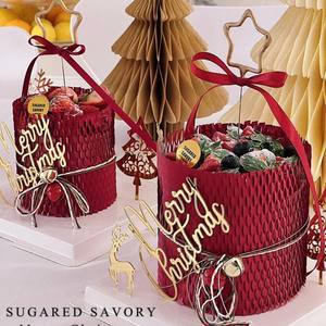 Decoración de Pastel Acrílica con Miel y Dulzura, Adornos para Pastel de Árbol de Navidad, Reno y Copo de Nieve, Accesorios para Decoración de Eventos - Product Image 2