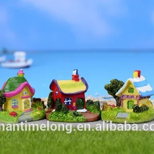 Interesting Cartoon House ,Village . Micro Landscape DIY Resin Ornaments