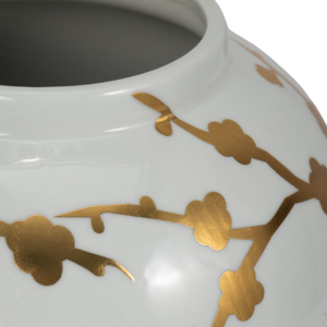 Vaso Decorativo in Ceramica con Motivo a Fiori di Ciliegio per Soggiorno, Camera da Letto, Ingresso e Ufficio - Product Image 5
