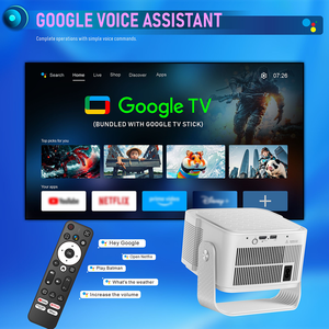 Portable HY350Max Smart GTV <b>Projector</b> 1080P 500 ANSI Auto Focus WiFi 6 BT5.4 Dual-Band Home Cinema - Product Image 2