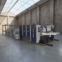 Machine d'impression et de découpe de carton 1 à 6 couleurs avec vibro-empileur pour usine d'emballage