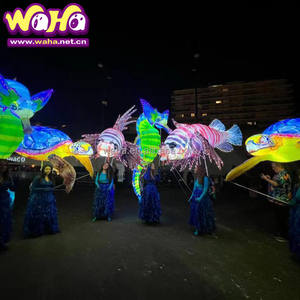 Biển chủ đề diễu hành cá hình dạng Inflatable Cá voi trang phục con rối Inflatable cá với ánh sáng hiển thị trang trí - Product Image 1