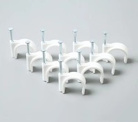 2.5/4/6/8/10mm PE Nylon câble pince fil électrique plat rond câble Clips cercle clou pince fabricant