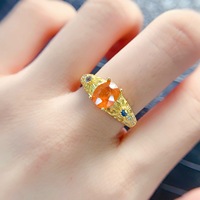 Luxury ODM OEM Vintage 925 Sterling Silver Women's Wedding Anniversary Party Gift Ring Natural Garnet Certified CMA