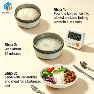 Arroz Konjac de Reemplazo de Comida de Fábrica Moxiaoyu, 1 kg, Sin Gluten, Bajo en Carbohidratos, Arroz Shirataki Tailandés Seco - Product Image 6