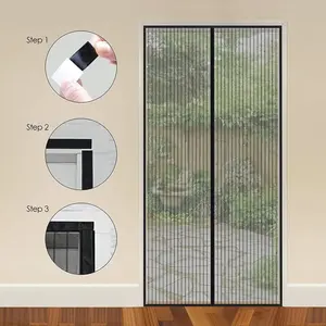 Magneti personalizzati Mesh Full Frame Hook Loop Door Screen zanzariera magnetica schermo per porta per porta d'ingresso