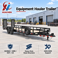 Trailer Pengangkut Peralatan Kustom Rangka Baja Tugas Berat dengan Ramp Pemuatan Belakang untuk Mesin ISO9001 WMI DOT CE Supplier