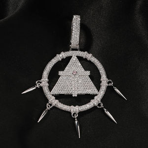 Nouveauté Bijoux Hip Hop Mode Géométrique Vintage Collier Pendentif Roue de la Sagesse du Millénaire - Product Image 4