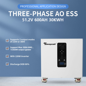 All-in-One 32kWh LiFePO4 51,2V 600Ah mit integriertem <span class=keywords><strong>3</strong></span>-Phasen 12KW Wechselrichter CAN für mobile ESS, 8-10 Jahre Solar-Heimenergie - Product Image 2