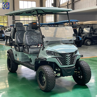 Voiture de golf électrique CAMP 72v avec batterie au lithium, alimentée par énergie solaire, avec 6 sièges de luxe pour les terrains de golf et l'usage personnel