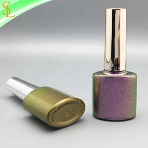 Fancy rỗng hình bầu dục hình 8ml UV Gel đánh bóng chai thủy tinh với vàng bạc sơn móng tay <span class=keywords><strong>cap</strong></span> và bàn chải phẳng - Product Image 2