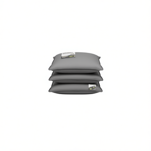 Juego de 6 cojines para sillas de exterior, color gris, 19,7x19,7 pulgadas, 100 por ciento poliéster, forma cuadrada, para muebles de patio - Product Image 1