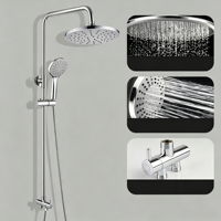 Ensemble de douche XILAIDUN de haute qualité avec réglage en hauteur, douche à effet pluie en laiton massif
