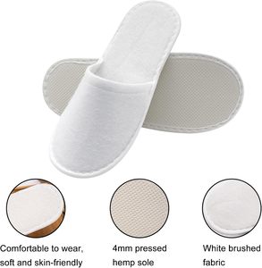 Pantuflas de Spa, Pantuflas Desechables Cerradas, Pantuflas Antideslizantes para Hombres y Mujeres, para Uso en Hoteles, Hogar e Invitados, Blancas - Product Image 3
