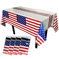 Nappe rectangulaire pour la fête de la indépendance, motif drapeau américain, décoration de table pour dîner
