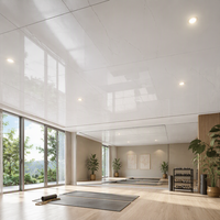 Plaques de plafond carrées en aluminium 300x600mm, classe A, ignifuges et résistantes à l'humidité, pour cuisines, salles de bain et bureaux à domicile