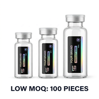 Étiquettes autocollantes personnalisées découpées sur mesure pour flacons PET holographiques de 10 ml avec texture papier de luxe pour l'image de marque cosmétique haut de gamme