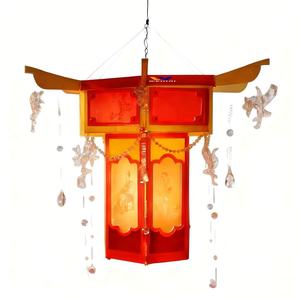 Lanterne acrylique chinoise moderne | Lampe de palais de style <span class=keywords><strong>zen</strong></span> pour salon de thé, couloir, décor d'hôtel | Suspension personnalisable - Product Image 4