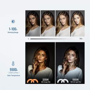 Kit d'éclairage à <span class=keywords><strong>anneau</strong></span> LED <span class=keywords><strong>Neewer</strong></span> de 18 pouces avec trépied de 200 cm et adaptateur pour sabot pour éclairage LED de studio photo - Product Image 4