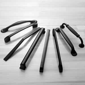 Matte Black Aluminum Alloy Cabinet Pulls Handles Modern Design Durable Easy Installation Antirust Eco-Friendly Bedroom Kitchen - Product Image 4