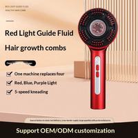 Appareil de massage du cuir chevelu à lumière rouge électrique pour la croissance des cheveux, applicateur d'huile capillaire, brosse de massage du cuir chevelu, peigne de massage à pulvérisation