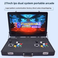 Console de jeu rétro portable sans fil PC-USB de 24 pouces, joystick de combat, boîte au trésor de la lune, console de jeu domestique, anglais