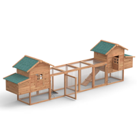 Poulailler pliable et portable de 160 pouces, léger, résistant aux intempéries, structure stable en bois de sapin massif, pour 7 poulets, extérieur, jardin, volailles
