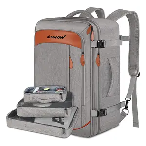 携带背包旅行背包，配有3个包装立方体防水过夜商务手提箱