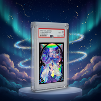 Présentoir de cartes gradées série P en acrylique magnétique ultra-transparent Premium 5+6+5mm