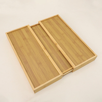Organisateur de tiroir en bambou moderne et écologique, direct usine, avec plateau à couverts extensible et compartiments ajustables, pour rangement de salle de bain en gros