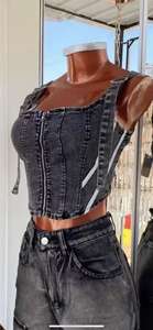 <span class=keywords><strong>Jeans</strong></span> <span class=keywords><strong>Cargo</strong></span> Casual da <span class=keywords><strong>Donna</strong></span> a Vita Alta con Tasche Multiple, Gamba Larga, Traspiranti, in Denim, Stile Dritto, Vestibilità Ampia per Estate e Inverno - Product Image 2