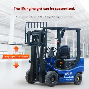 Carrello Elevatore Elettrico a Quattro Ruote da 2-3 Tonnellate con Batteria al Litio, Transpallet Idraulico Efficiente per Movimentazione e Sollevamento Compatto Xing Cha - Product Image 3